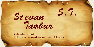Stevan Tambur vizit kartica